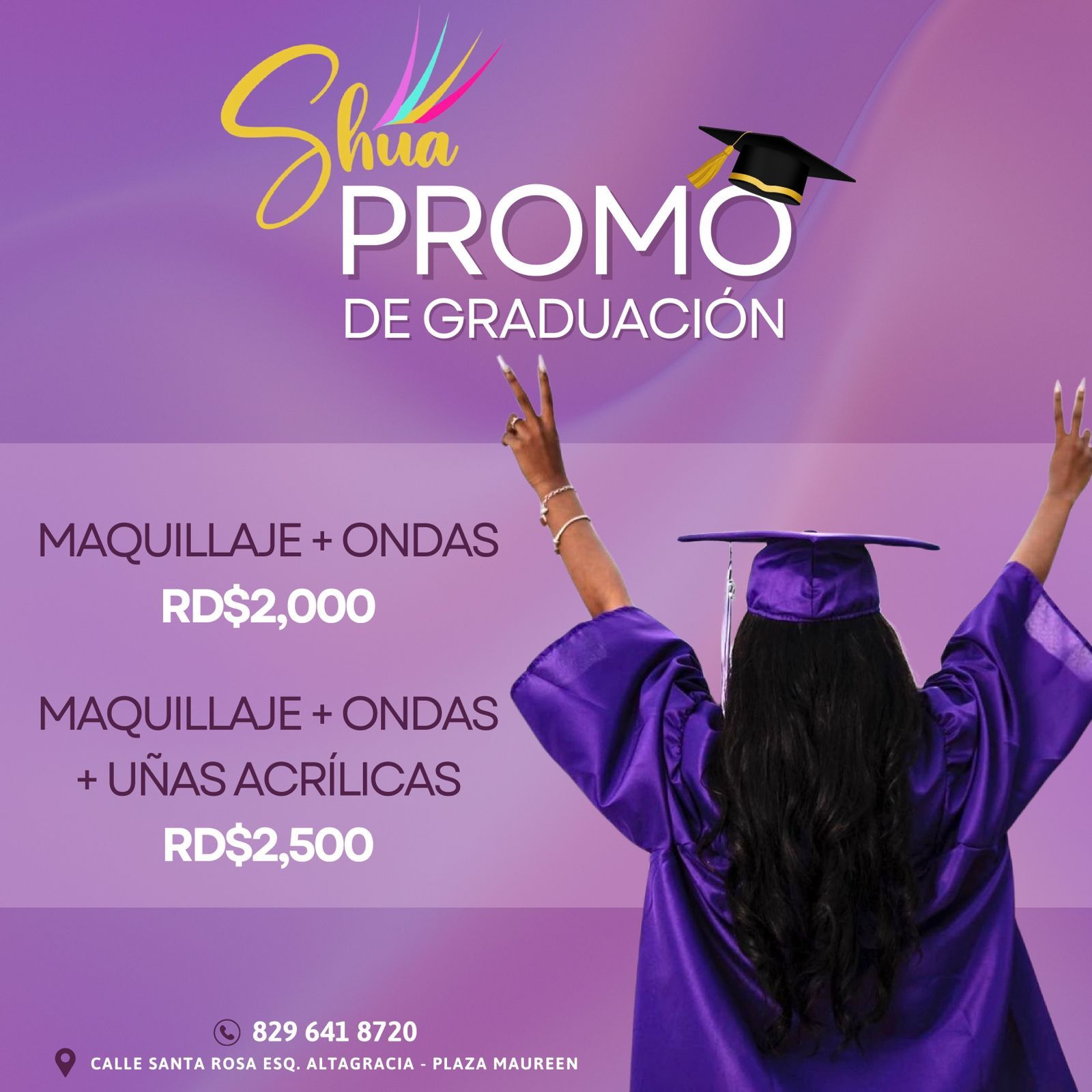 Promoción de graduación - Maquillaje y peinado